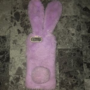 Iphone 7 plus Fur Rabbit Case,iPhone 8 Plus Case,
